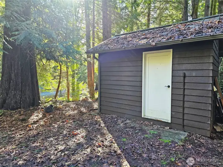 Another outbuilding, currently containing the washer and dryer.