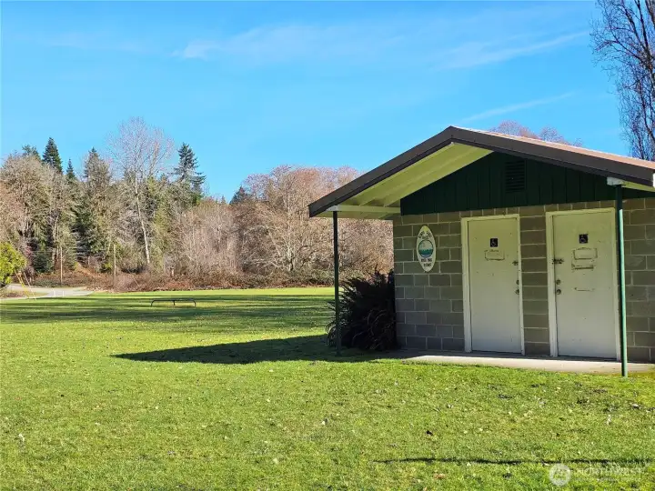 Bathroom as the river park.