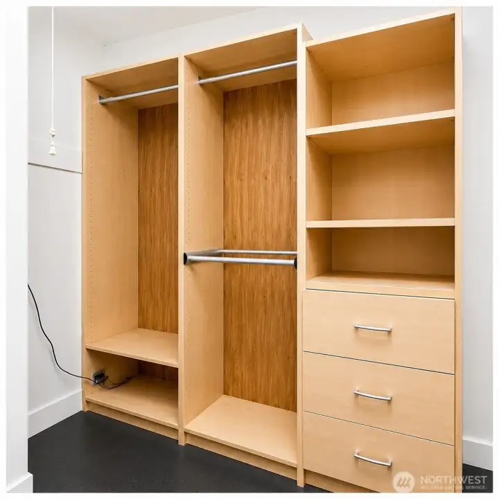 Large custom walk-in closet Large custom walk-in closet