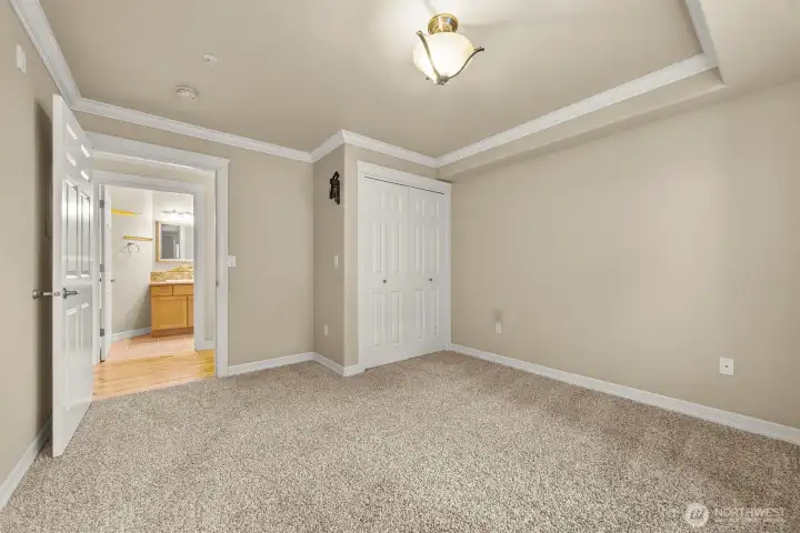 Second bedroom new carpet. 3/4 bath right across hall.