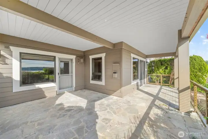 Very large private covered patio space.