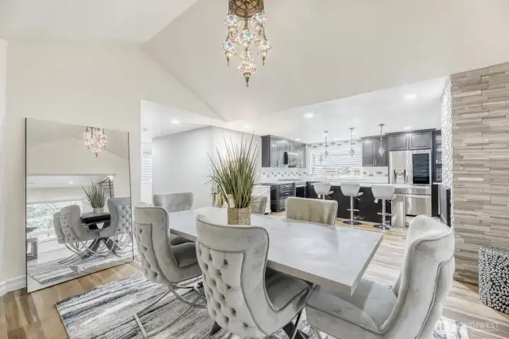 Entering the great room with open space to dinning and kitchen with plenty of room to move through the heart of any home.