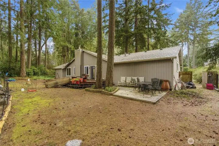 Spacious corner lot offers plenty of privacy and space to make it your own.