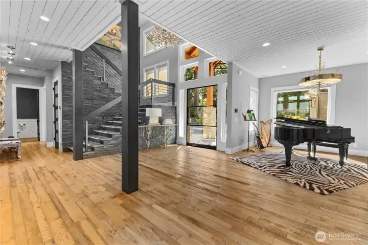 Antique granary milled wood floors throughout the home