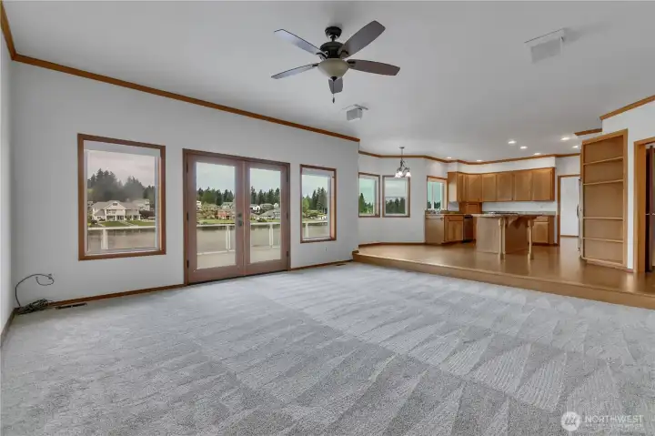 French doors take you outside to your private beachfront