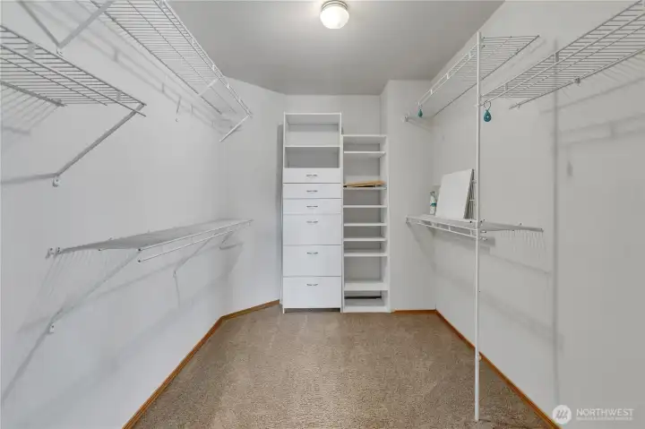 Large walk in closet