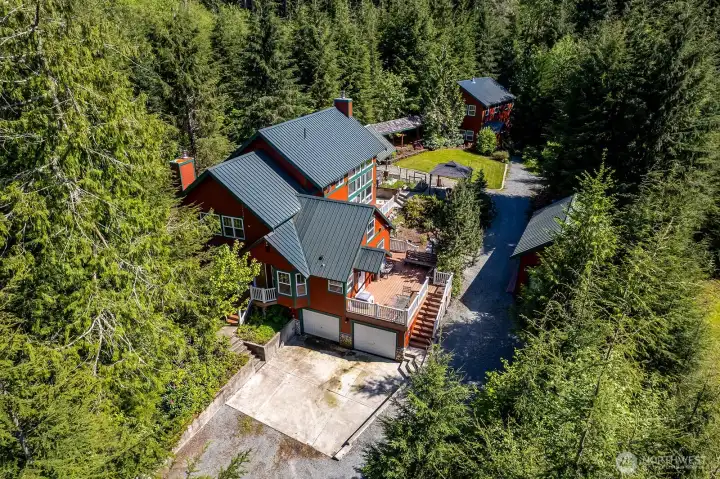 Aerial view of this amazing property.