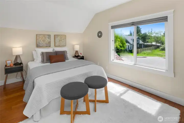 One of 3 upper level bedrooms, all with closets. One of 3 upper level bedrooms, all with closets.