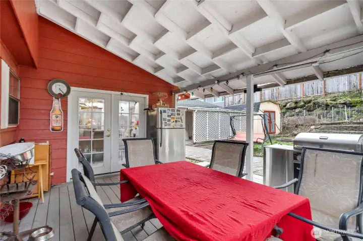 Covered Back Patio Perfect for entertaining