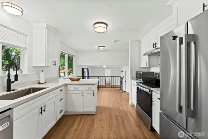 Kitchen features stainless steel appliances(all included)