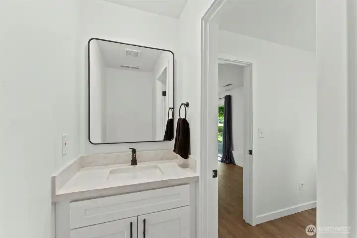 1/2 bath off laundry room