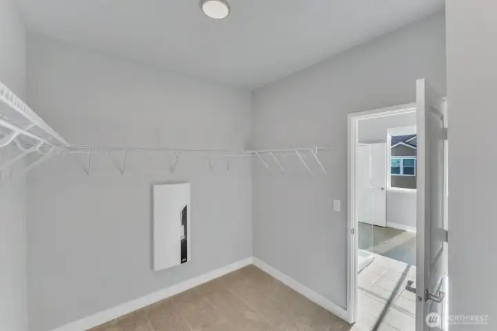 Primary walkin closet