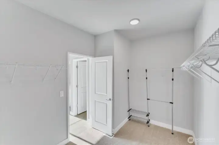 Primary walkin closet