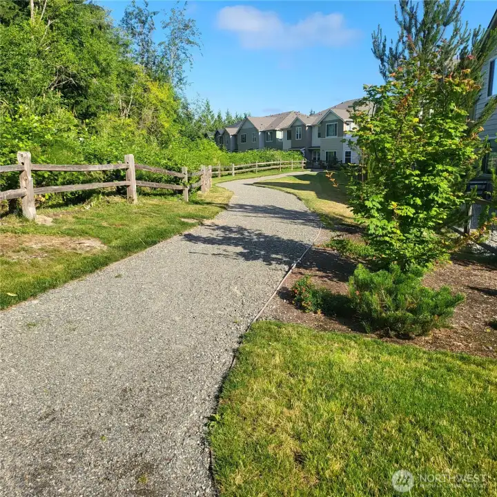 Trails bordering community