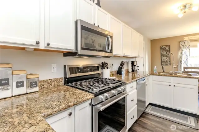 Granite Countertops in Kitchen updated Cabinetry