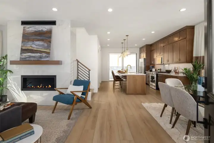 Hard Surface Flooring is throughout this cottage style home.