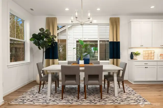 Photos are of a furnished Daisy for demonstration purposes only. Surfaces and finishes may differ.