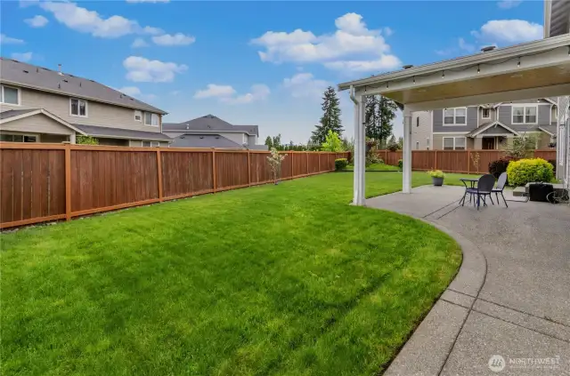 Large Covered outdoor entertainment area over patio.