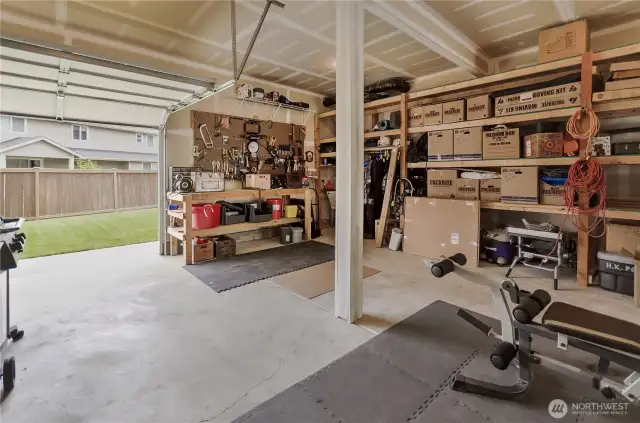Easy access to yard tools and/or expanded covered  outdoor entertainment area!