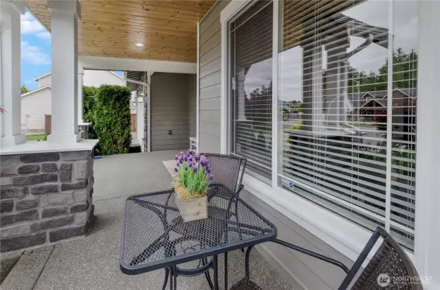Large Front Porch great for enjoying sunsets or decorating for your favorite holidays!