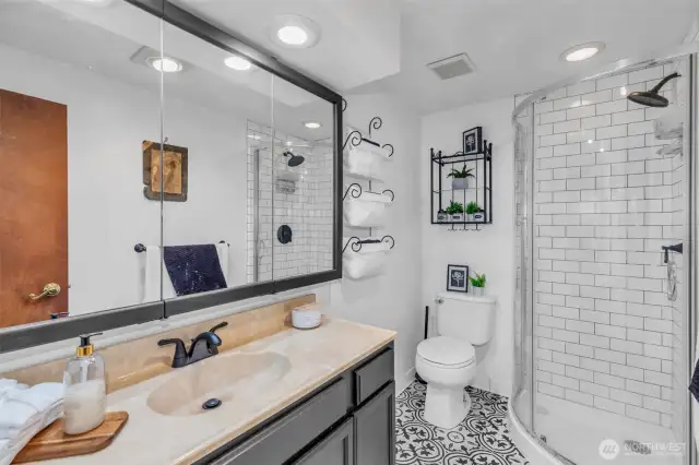 Beautiful bathroom in lower level