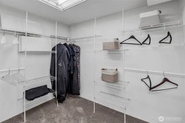 Spacious walk-in closet