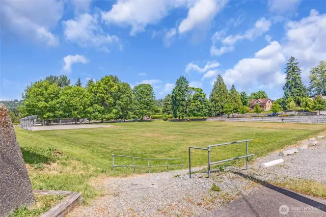 Foster park behind the house