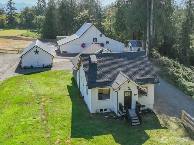 Top View of Front-Garage-Shop-Barn