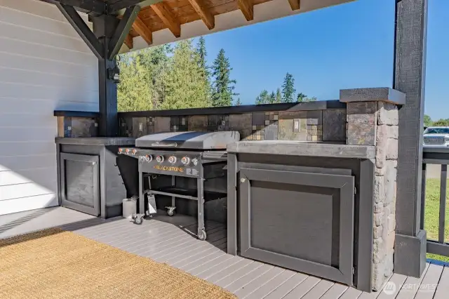 Cooking Area under the Covered Deck Area