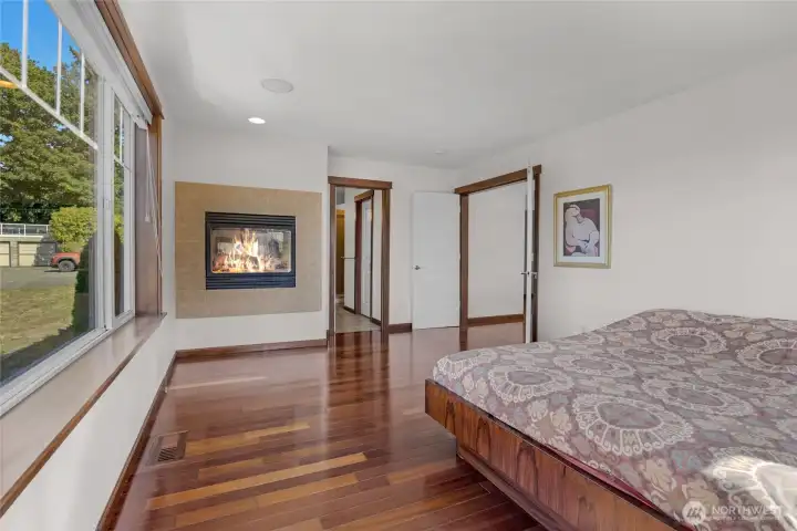 PRIMARY BEDROOM W/COZY FIREPLACE
