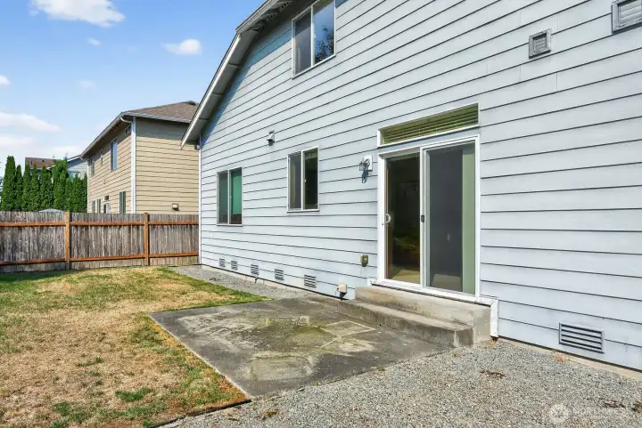 Backyard with patio