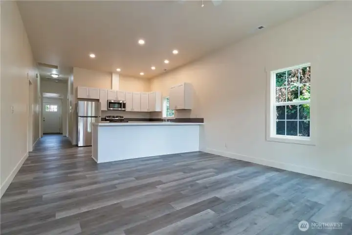 Kitchen with counter height eating