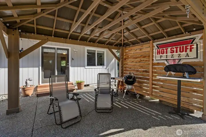 This Gazebo makes a great spot to BBQ & just chill in the shade. Add a table for outdoor meals.