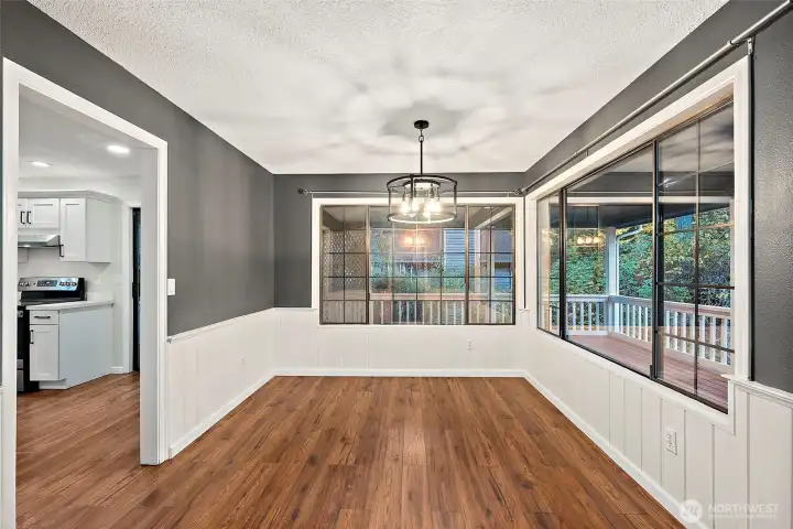 Light filled dining room