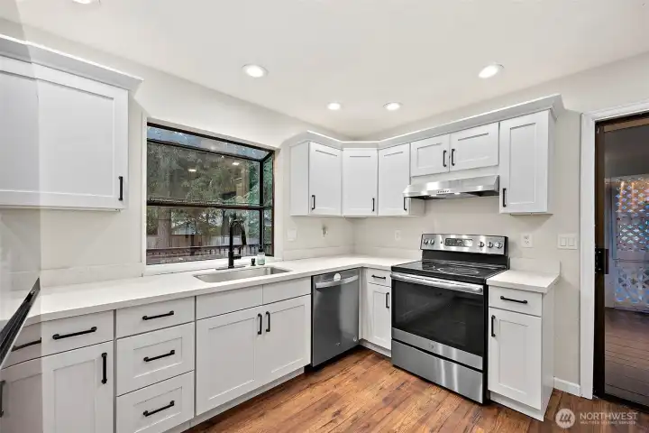 While at the sink you can look out to backyard and the grow a mini herbal plants in your sun window.