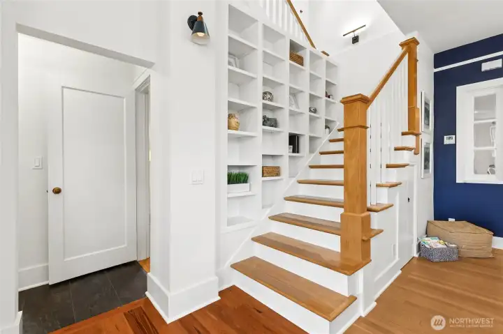 The built-ins in this home are everywhere.