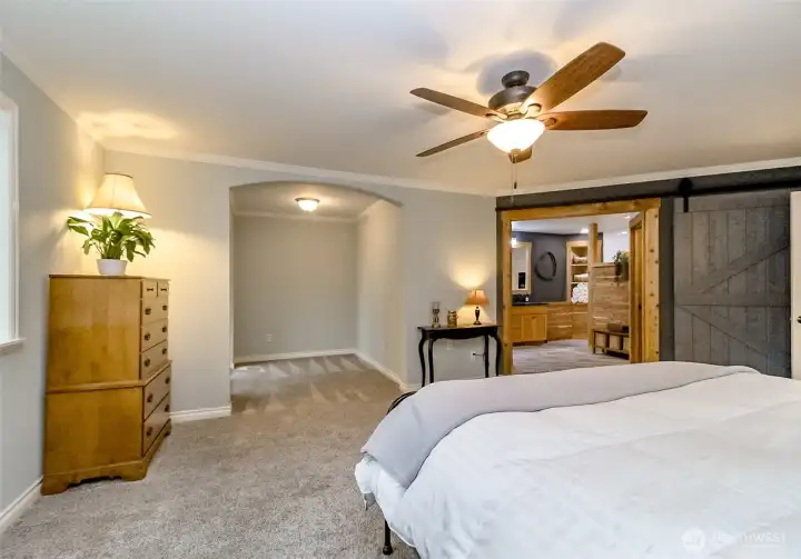 Primary bedroom sitting area to private deck