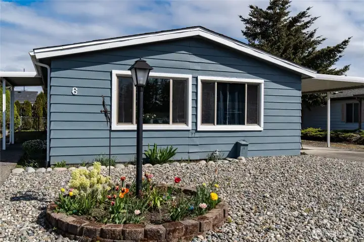 Low maintenance landscaping.