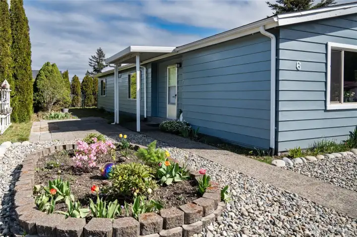 Low maintenance landscaping.