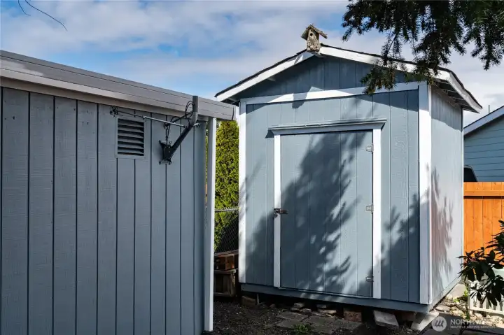 Extra storage building.