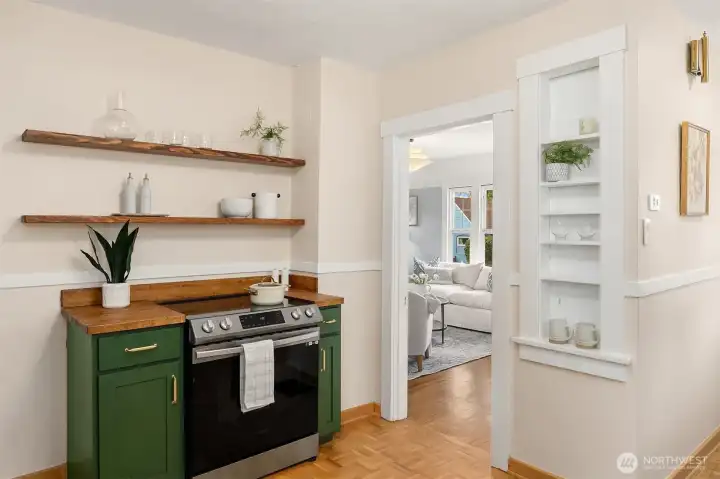Refinished kitchen with new appliances