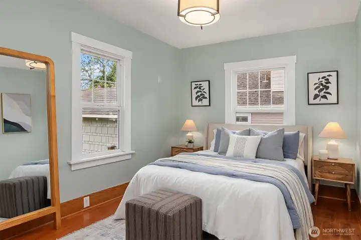 Primary bedroom on main floor with great closet