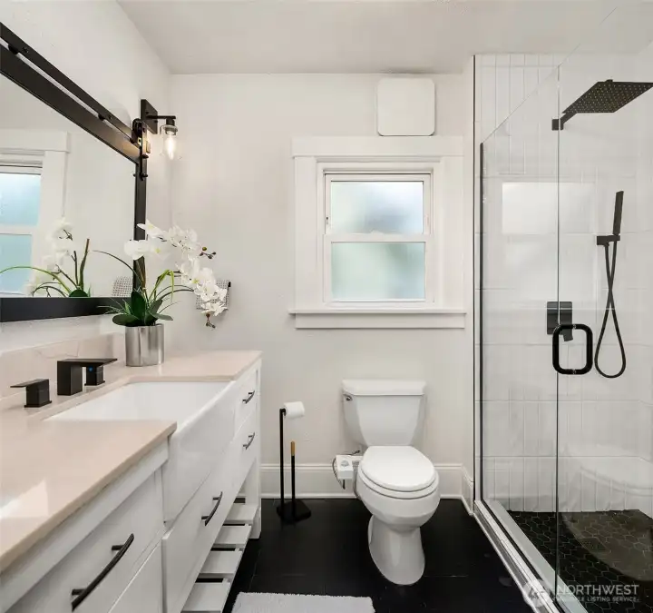 Updated main floor bathroom.