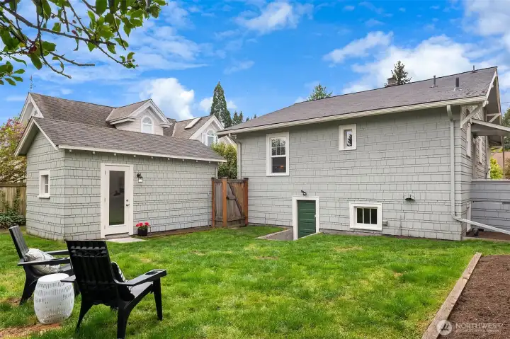 Extra large back yard.