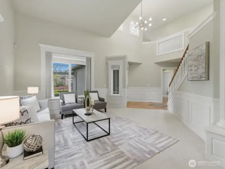 Tall ceilings and tons of natural light