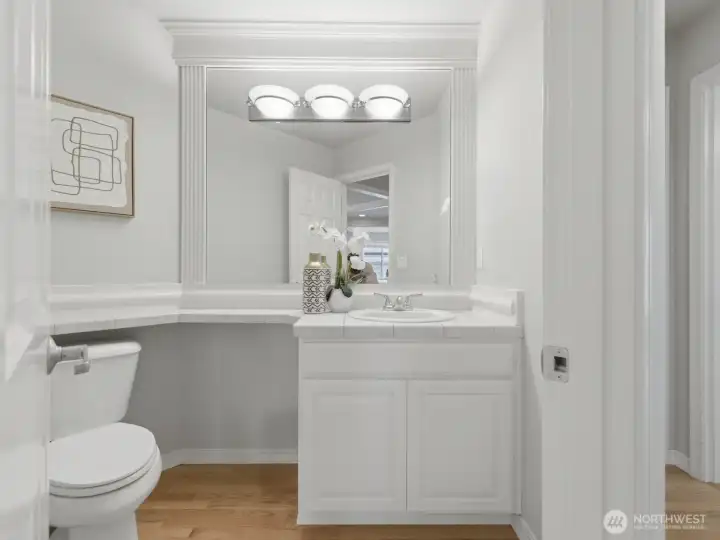 Half bath on the main floor