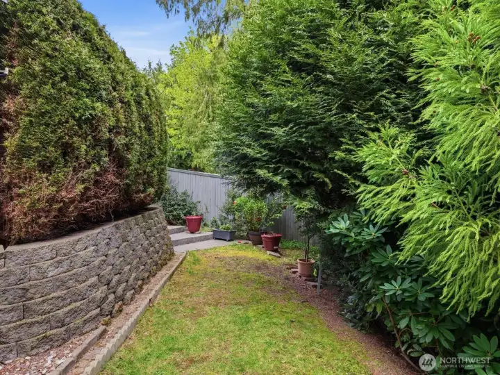 Side yard is very private
