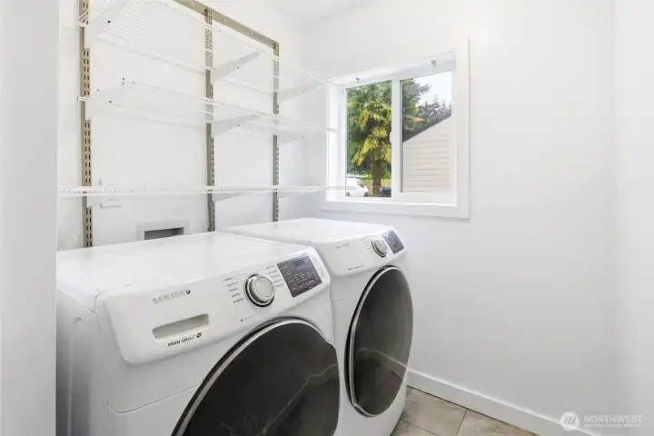 Spacious Laundry Room.