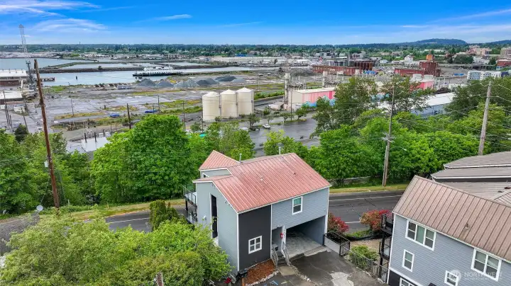 Overlooking Bellingham Bay, the mountains, Granary and Trackside!