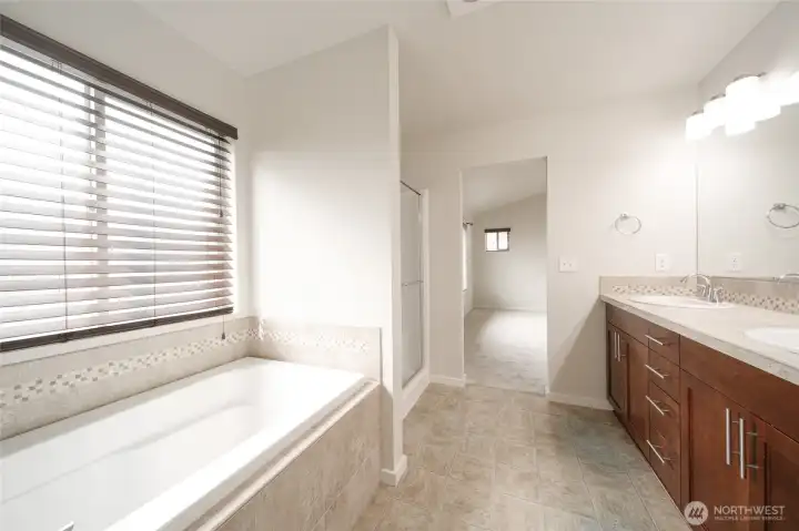 Soaking tub with a large picture window Soaking tub with a large picture window